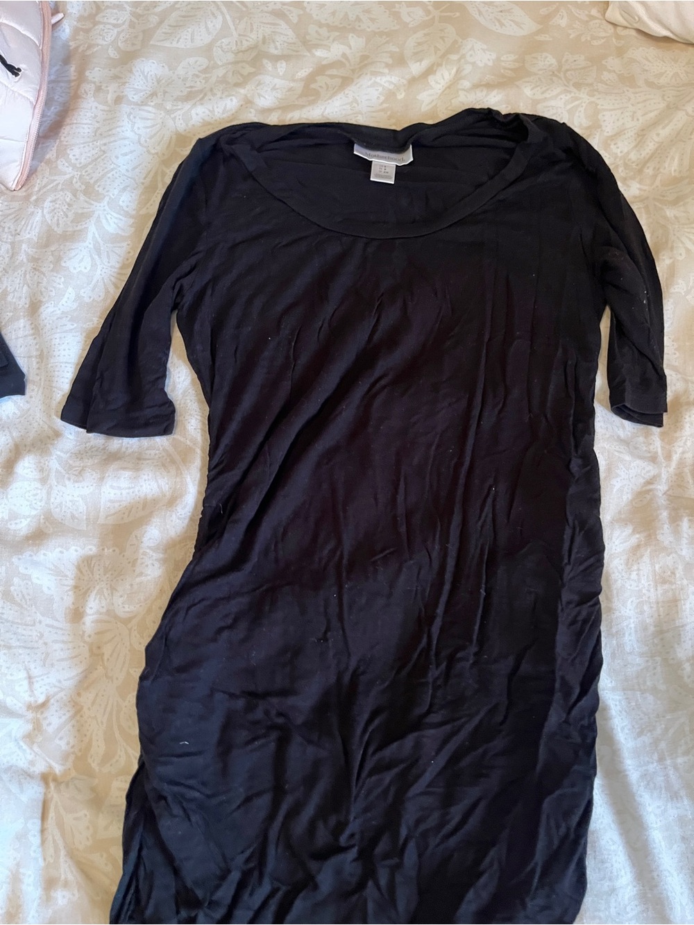Black Women’s Maternity Scoop Neck Dress